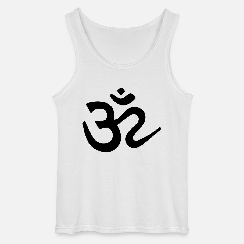Om - Gildan Männer Tank Top - Weiß