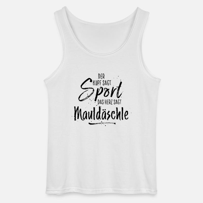 mauldäschle schwarz - Gildan Männer Tank Top - Weiß