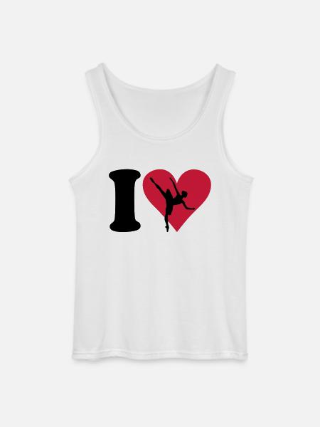 I love Ballett - Gildan Männer Tank Top - Weiß