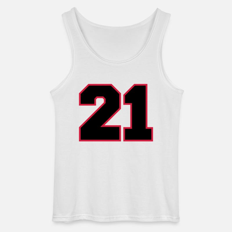 number21 - Gildan Männer Tank Top - Weiß