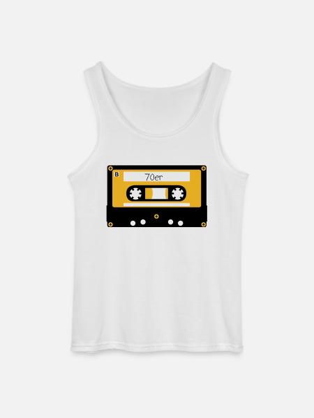Kassette 70er - Gildan Männer Tank Top - Weiß