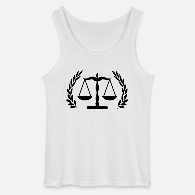Justice Logo - Gildan Männer Tank Top - Weiß