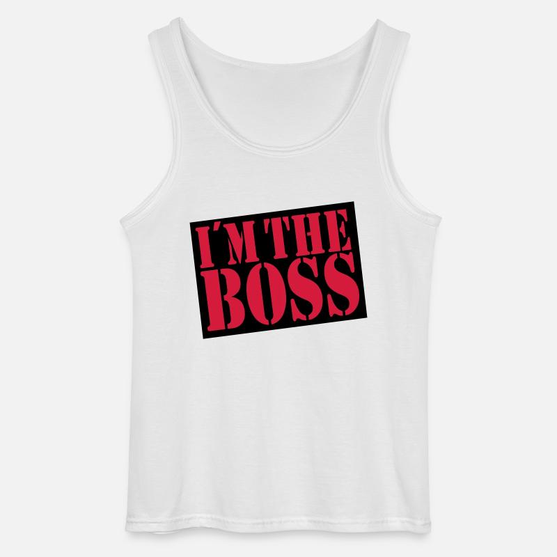 Boss - Gildan Männer Tank Top - Weiß