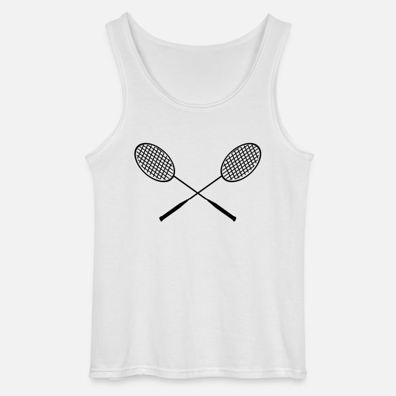 badminton rackets - Gildan Männer Tank Top - Weiß