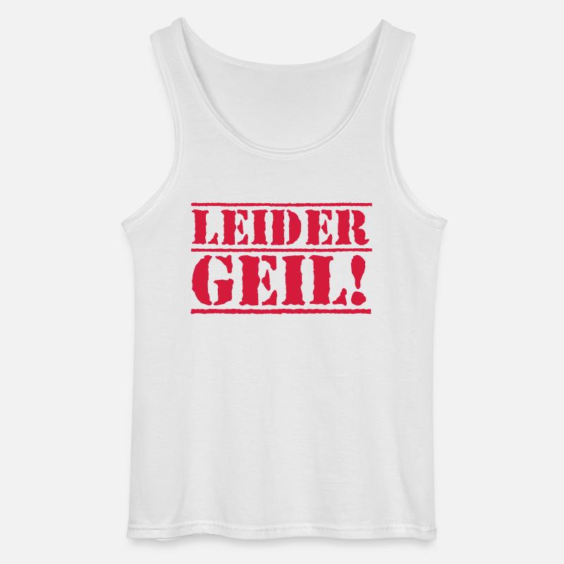 leider geil - Gildan Männer Tank Top - Weiß