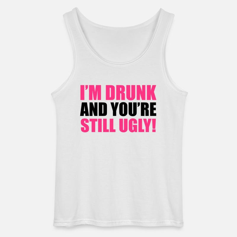 Drunk - Gildan Männer Tank Top - Weiß