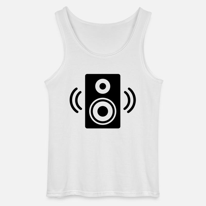 Lautsprecher - Gildan Männer Tank Top - Weiß
