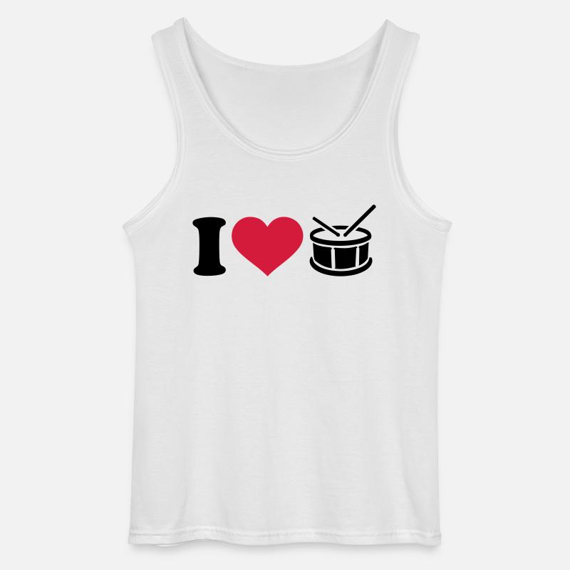 Trommel - Gildan Männer Tank Top - Weiß