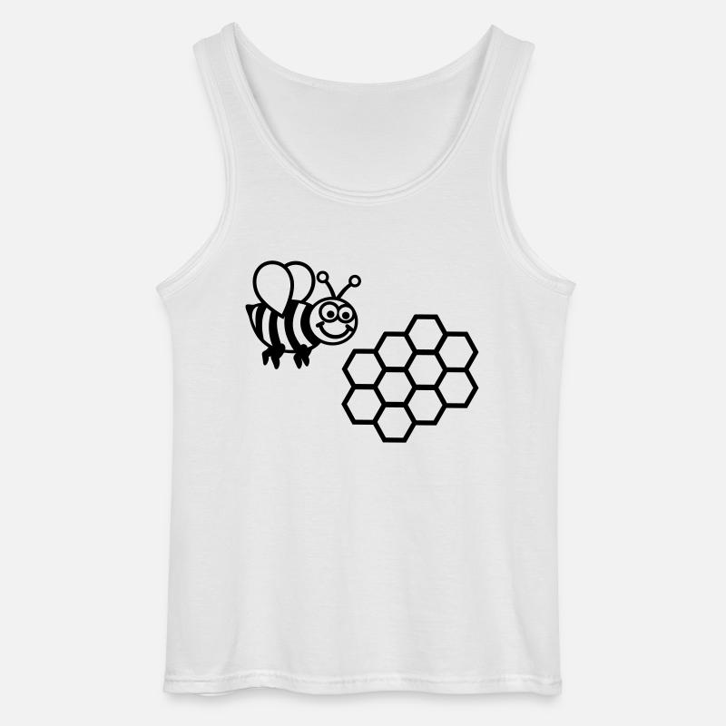 Bee - Gildan Men’s Tank Top - white