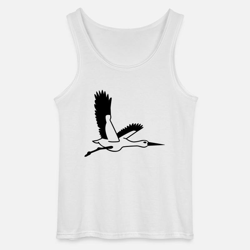 Storch - Gildan Männer Tank Top - Weiß