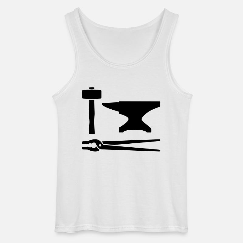 Blacksmith tools - Gildan Men’s Tank Top - white