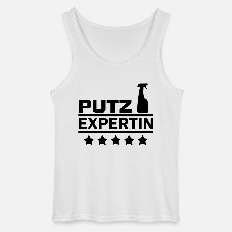 putz expertin - Gildan Männer Tank Top - Weiß