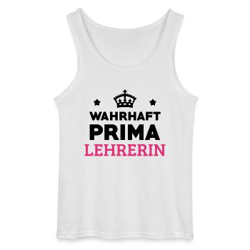 School Teacher Schule Lehrerin Ecole Prof Lehrer - Gildan Men’s Tank Top - white - Front - AI Model Male 185 dark (185cm)