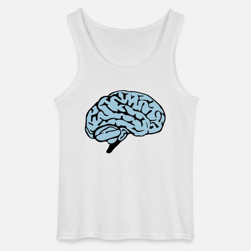 brain design - Gildan Männer Tank Top - Weiß