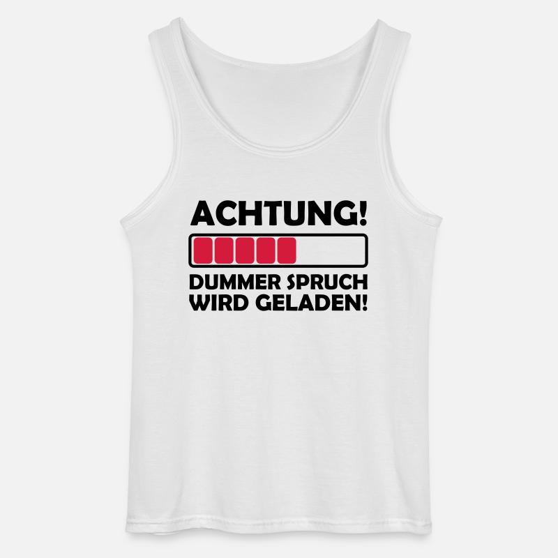 dummer_spruch_2 - Gildan Männer Tank Top - Weiß
