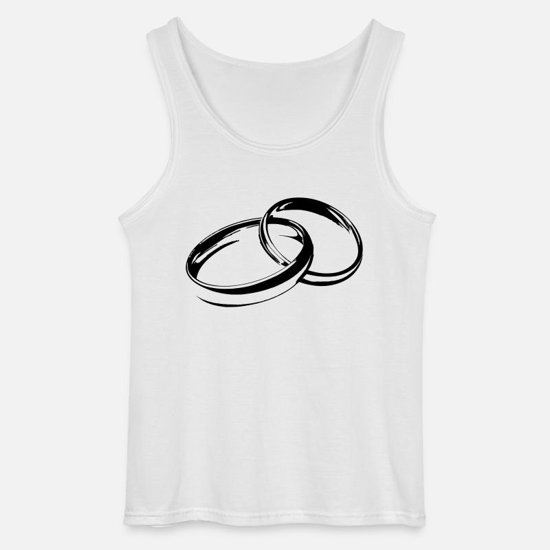 Eheringe Hochzeitsringe Trauringe - Gildan Männer Tank Top - Weiß