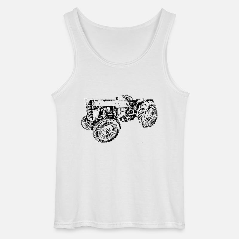Traktor - Gildan Männer Tank Top - Weiß