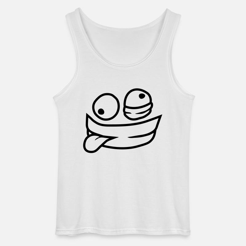 Comic Psychopath Gesicht - Gildan Männer Tank Top - Weiß
