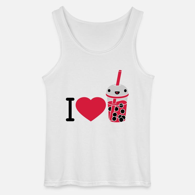 I Love Bubble Tea - Gildan Männer Tank Top - Weiß