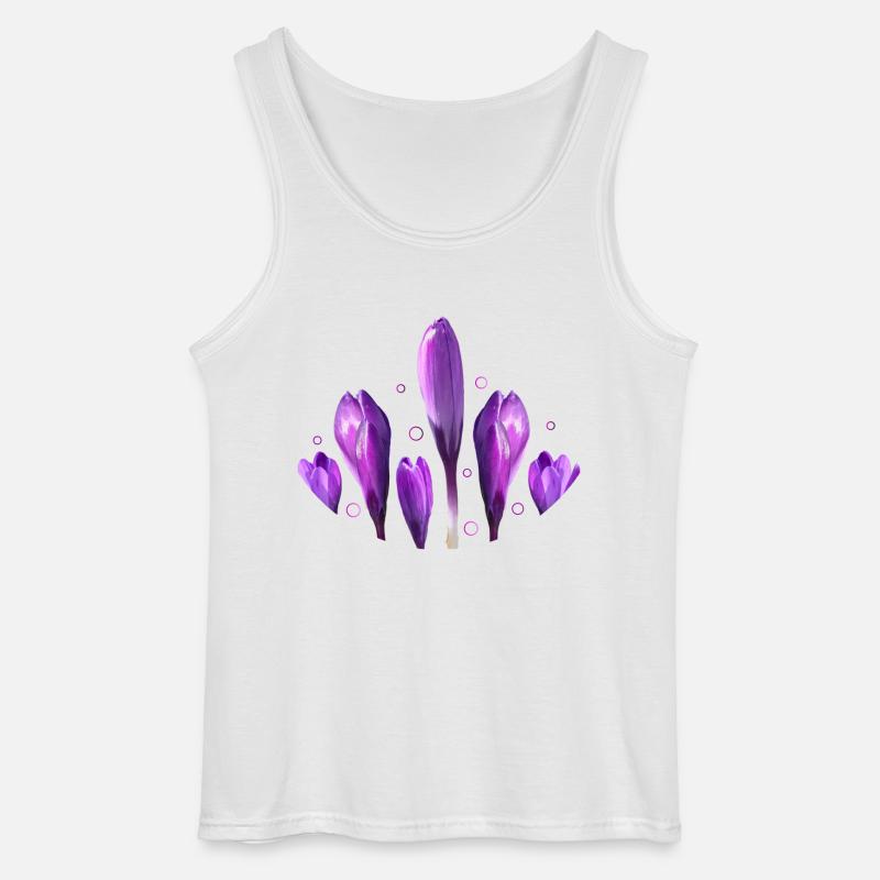 Crocuses Spring Spring Beginning - Gildan Men’s Tank Top - white