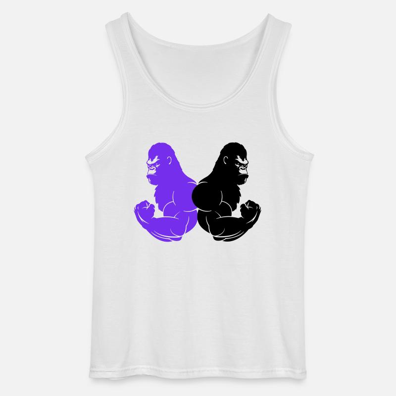 gorilla - Gildan Männer Tank Top - Weiß