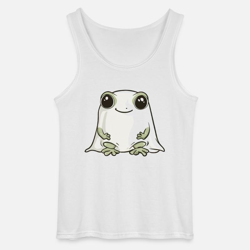 Frosch Halloween Comic Geist - Gildan Männer Tank Top - Weiß