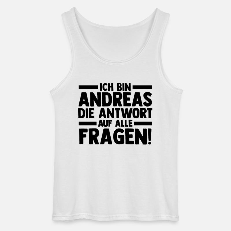 Vorname Andreas - Gildan Männer Tank Top - Weiß