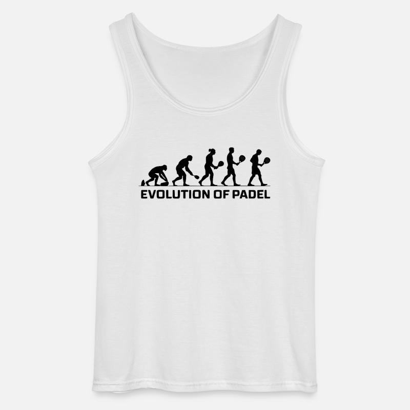 Evolution of padel 1 - Gildan Männer Tank Top - Weiß