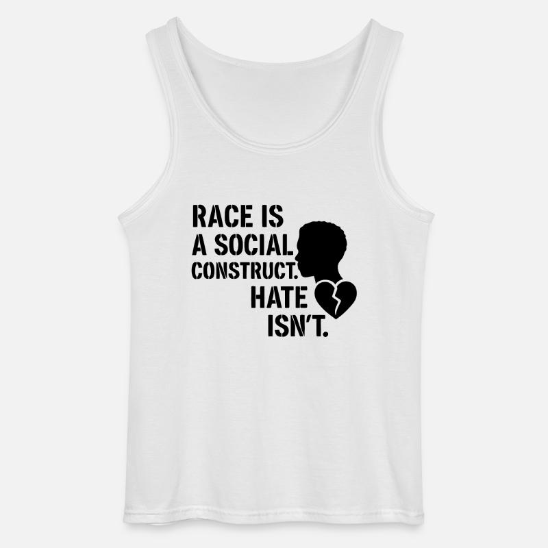 Hate is no social construct - Gildan Männer Tank Top - Weiß