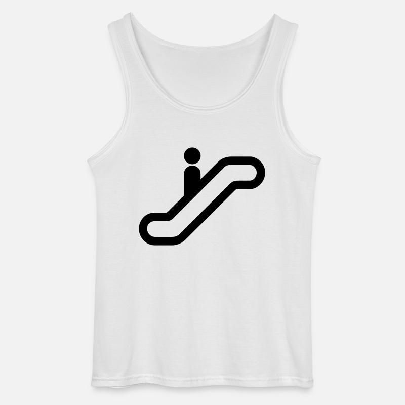 Escalator - Gildan Männer Tank Top - Weiß