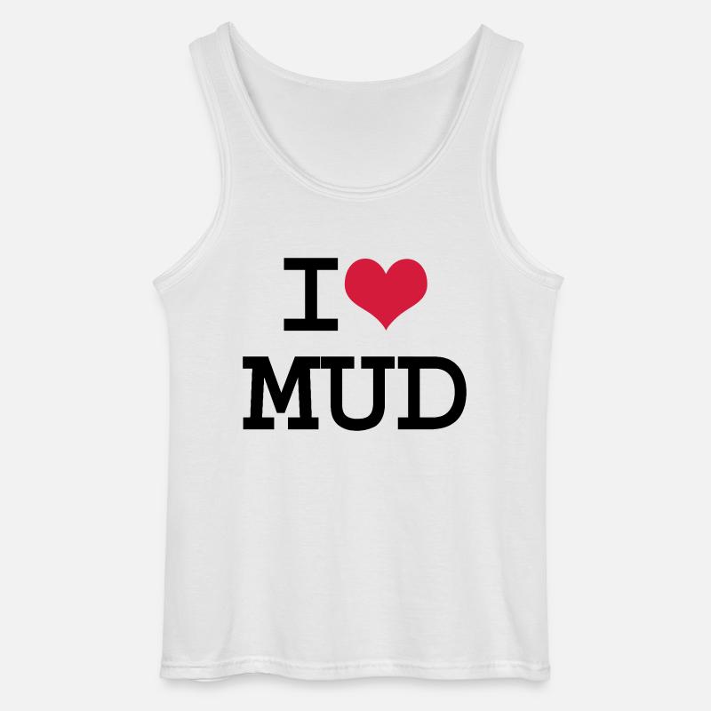 I Herz-Schlamm - Gildan Männer Tank Top - Weiß