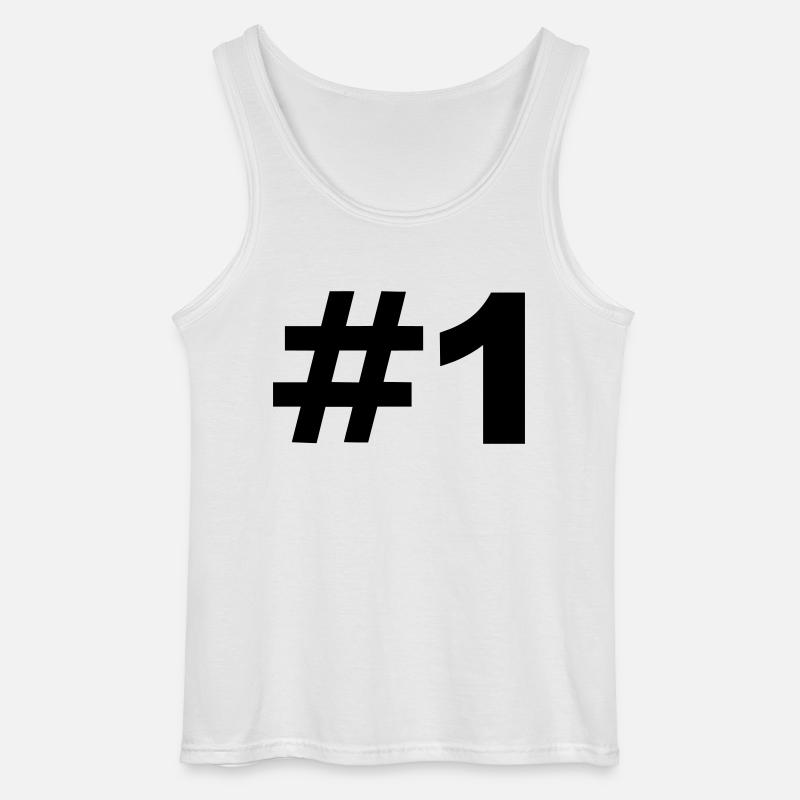 Nummer 1 - Gildan Männer Tank Top - Weiß