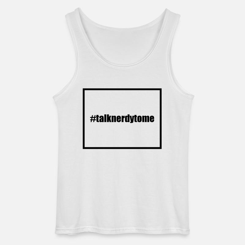 Talk Nerdy - Gildan Männer Tank Top - Weiß