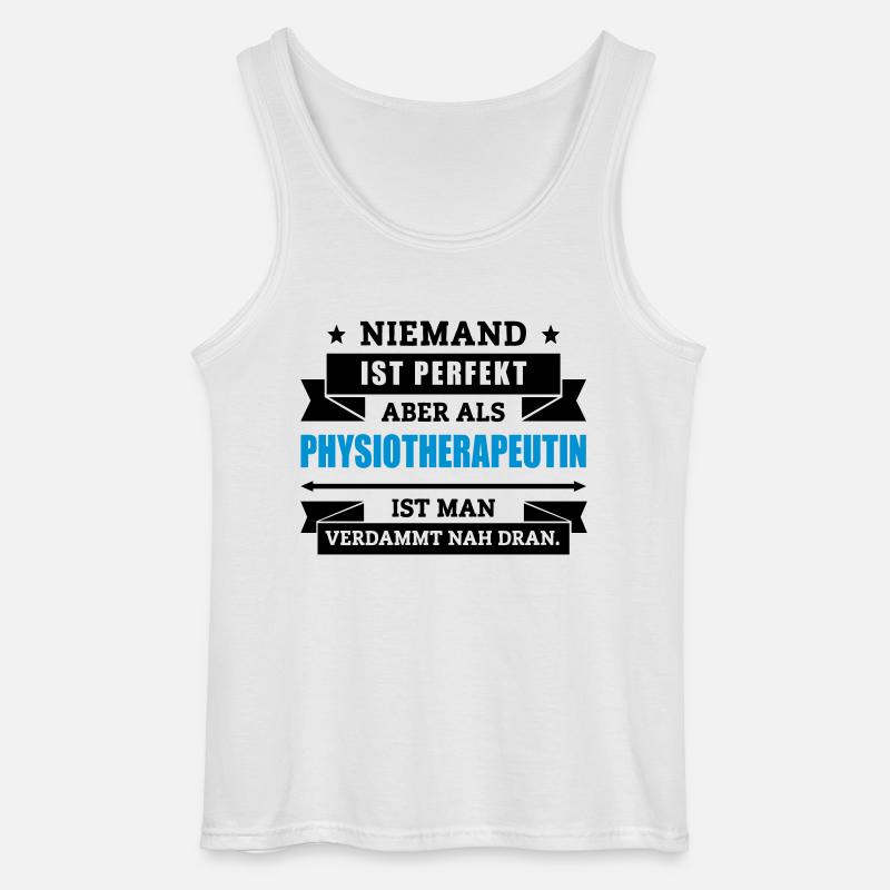Fun Physiotherapeutin - Gildan Männer Tank Top - Weiß