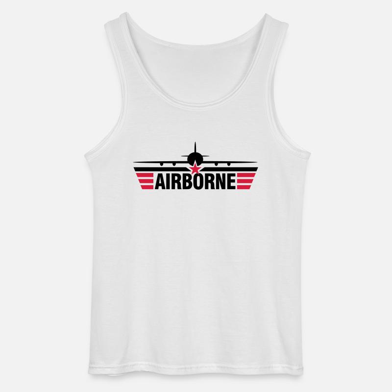 AIRBORNE - Gildan Männer Tank Top - Weiß