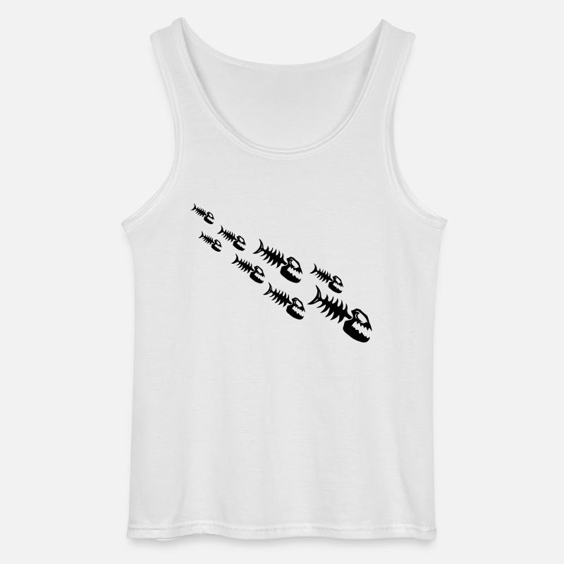 Fish Bone Monsters - Gildan Männer Tank Top - Weiß
