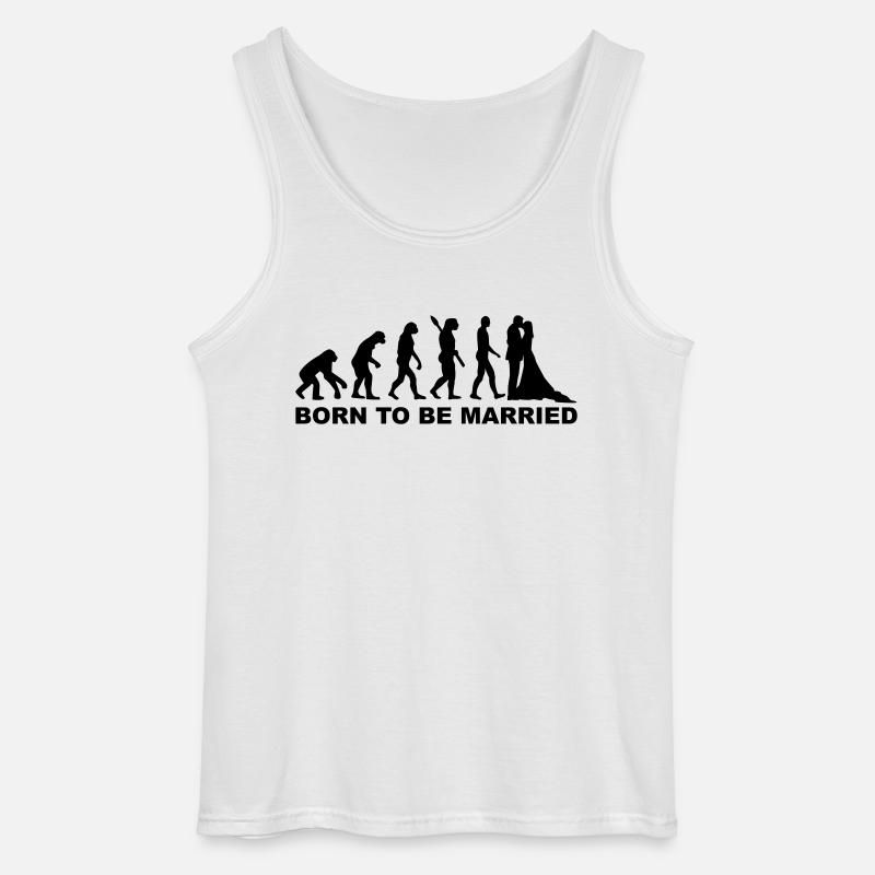 Evolution Wedding - Gildan Men’s Tank Top - white