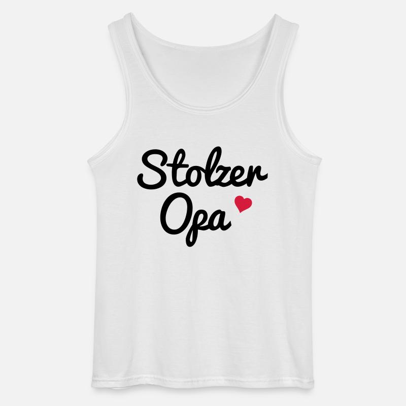 Stolzer Opa - Gildan Männer Tank Top - Weiß