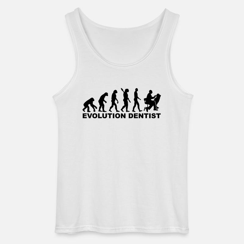 Evolution Dentist - Gildan Men’s Tank Top - white