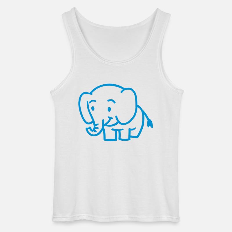 Elefant - Gildan Männer Tank Top - Weiß
