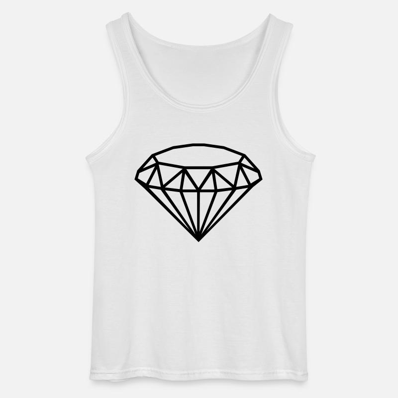 Diamant - Gildan Männer Tank Top - Weiß