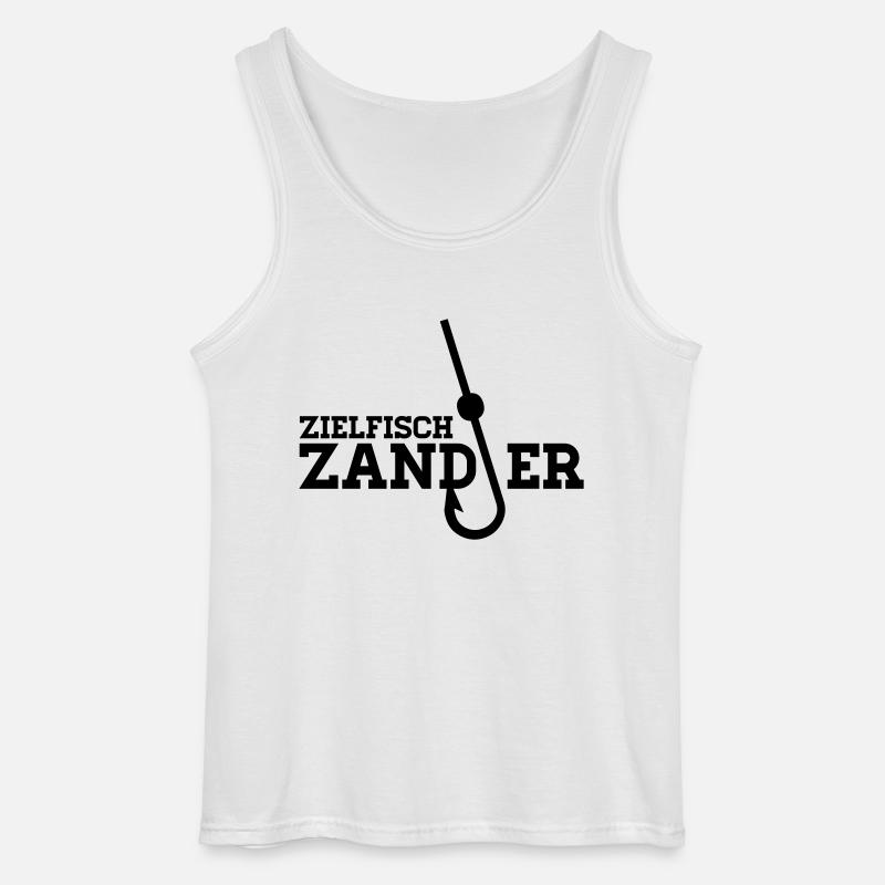 Zielfisch Zander - Anglershirt - Gildan Männer Tank Top - Weiß