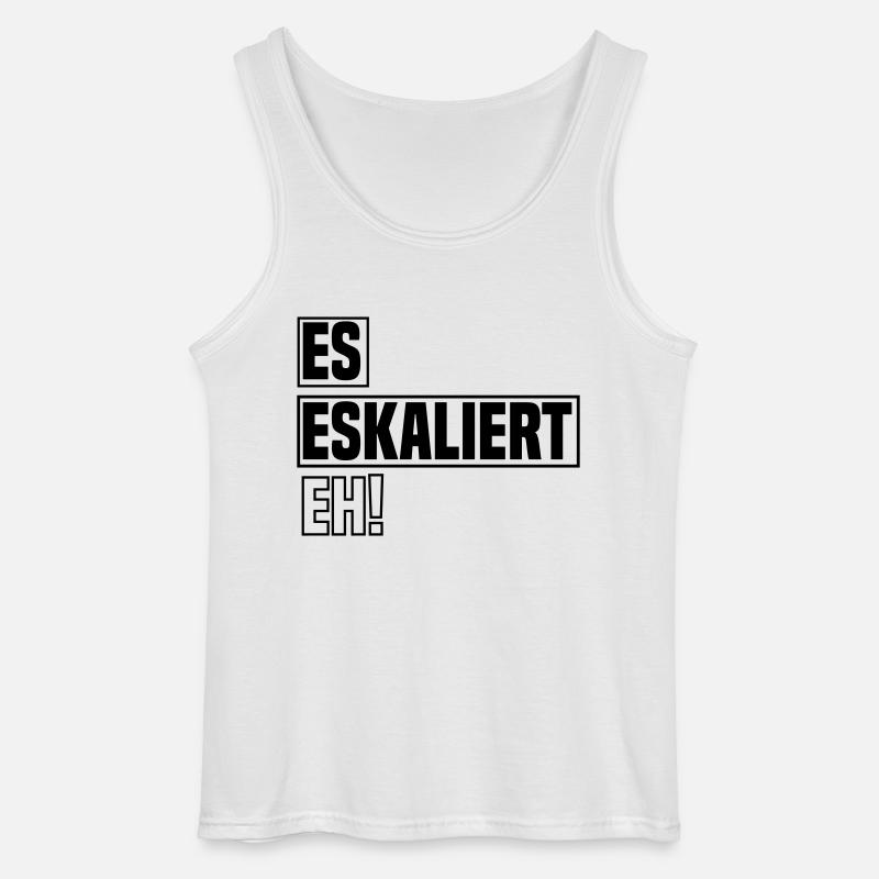 es eskaliert eh - Gildan Männer Tank Top - Weiß