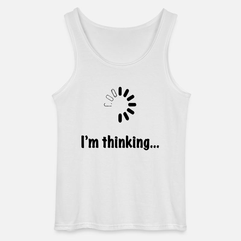 Ich denke nach. - Gildan Männer Tank Top - Weiß