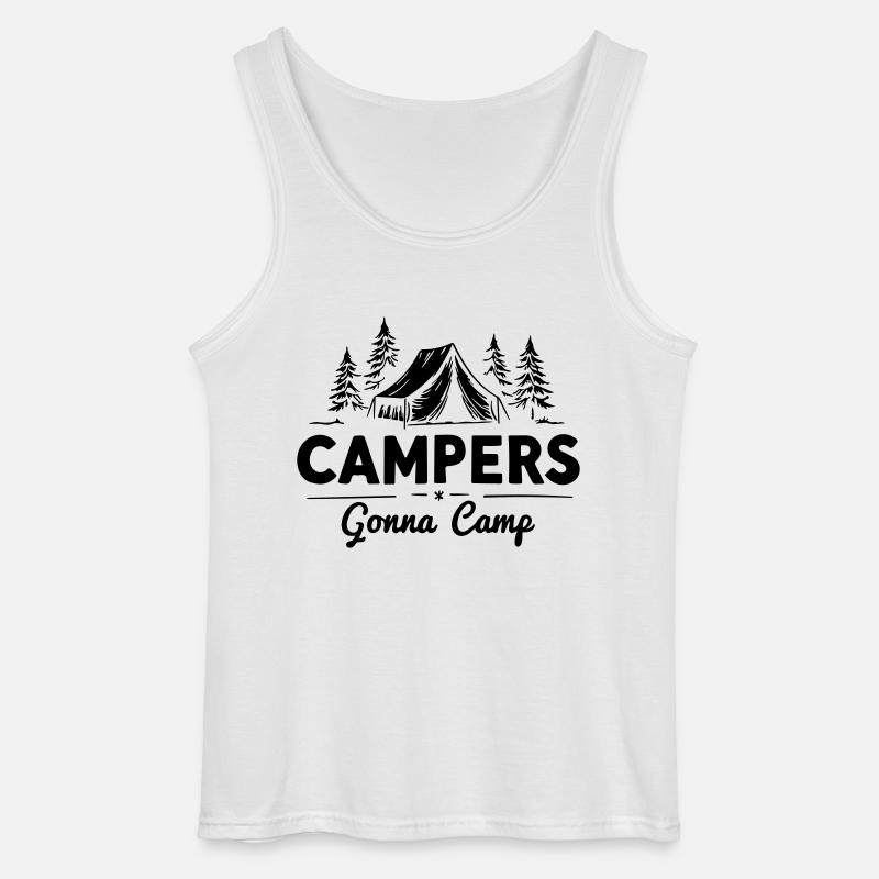 Camper werden campen - Gildan Männer Tank Top - Weiß