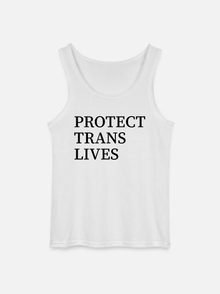 Protect trans lives - Gildan Men’s Tank Top - white