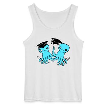 2 Oktopus zwei Schulabschluss bestanden College - Gildan Männer Tank Top - Weiß - Vorne - AI Model Male 185 dark (185cm)