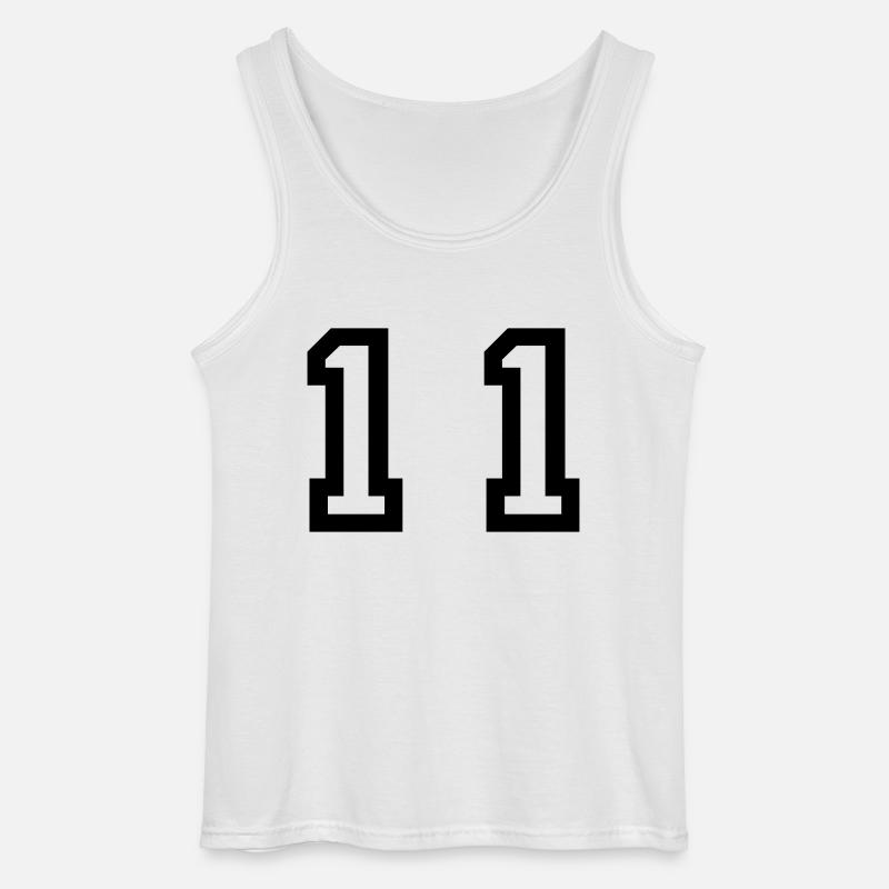 Nummer - 11 - elf - Gildan Männer Tank Top - Weiß
