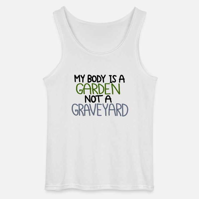 Vegan Körper - Gildan Männer Tank Top - Weiß