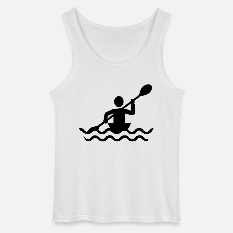 Kayak - Gildan Männer Tank Top - Weiß